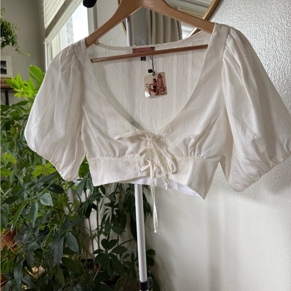 Boho puff sleeve crop top - Picture 13 of 13